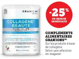 Hyper U Complements alimentaires granions offre