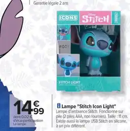 Carrefour Drive Lampe "Stitch Icon Light" offre
