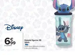 Carrefour Drive DISNEY Gobelet figurine 3D Stitch offre