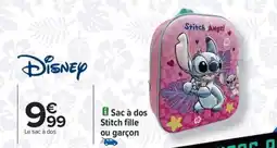 Carrefour Drive DISNEY Sac à dos Stitch fille ou garçon offre