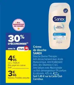 Cora x Carrefour SANEX Crème de douche offre