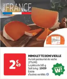 Auchan Supermarché Mimolette demi vieille offre