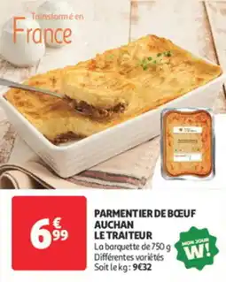 Auchan Supermarché Parmentier de bœuf auchan le traiteur offre