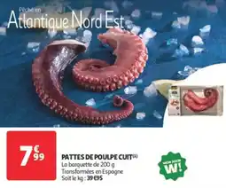 Auchan Supermarché Pattes de poulpe cuit offre