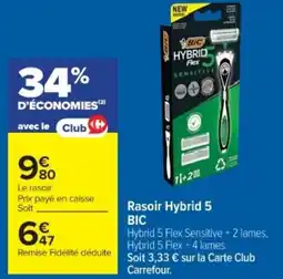 Cora x Carrefour BIC Rasoir Hybrid 5 offre