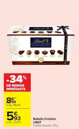 Cora x Carrefour LINDT Ballotin Création offre