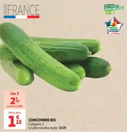 Auchan Supermarché Concombre bio offre