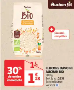 Auchan Supermarché Flocons d'avoine auchan bio offre