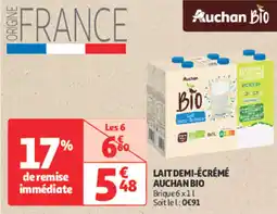 Auchan Supermarché Lait demi écrémé auchan bio offre