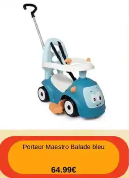 Maxi Toys Porteur maestro balade bleu offre