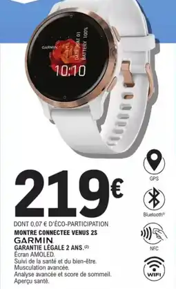 E.Leclerc Drive Montre connectee venus 2s GARMIN offre
