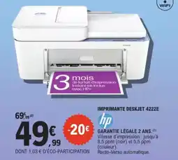 E.Leclerc Drive IMPRIMANTE DESKJET 4222E hp offre