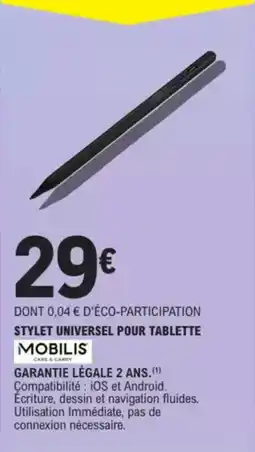 E.Leclerc Drive Stylet universel pour tablette mobilis offre