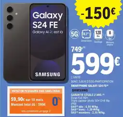 E.Leclerc Drive SMARTPHONE GALAXY S24 FE offre