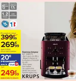 Cora x Carrefour KRUPS Expresso broyeur offre