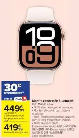 Cora x Carrefour Montre connectée Bluetootth offre