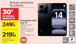 Cora x Carrefour XIAOMI Smartphone redmi note 14 offre