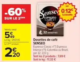 Cora x Carrefour SENSEO Dosettes de café offre