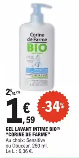 E.Leclerc Drive Gel lavant intime bio corine de farme offre