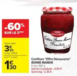 Cora x Carrefour BONNE MAMAN Confiture "Offre Découverte" offre