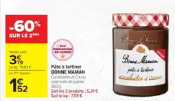 Cora x Carrefour BONNE MAMAN Pâte à tartiner offre