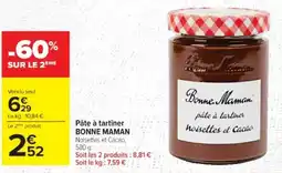 Cora x Carrefour BONNE MAMAN Pâte à tartiner offre