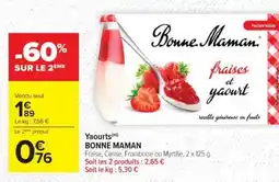 Cora x Carrefour BONNE MAMAN Yaourts offre