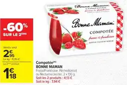 Cora x Carrefour BONNE MAMAN Compotée offre