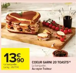 Cora x Carrefour Coeur garni 20 toasts offre