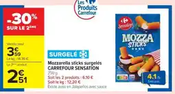 Cora x Carrefour CARREFOUR SENSATION Mozzarella sticks surgelés offre