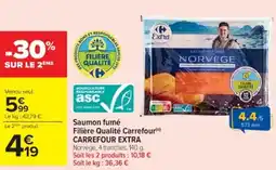 Cora x Carrefour CARREFOUR EXTRA Saumon fumé Filière Qualité Carrefour offre