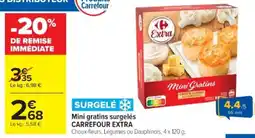 Cora x Carrefour CARREFOUR EXTRA Mini gratins surgelés offre