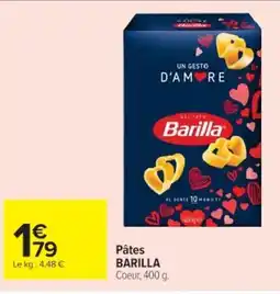 Cora x Carrefour BARILLA Pâtes offre