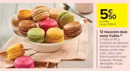 Cora x Carrefour 12 macarons duos coeur fruités offre