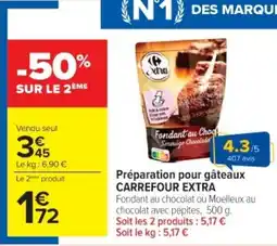 Cora x Carrefour CARREFOUR EXTRA Préparation pour gâteaux offre