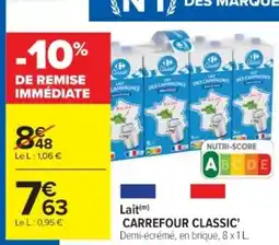 Cora x Carrefour CARREFOUR CLASSIC Lait offre