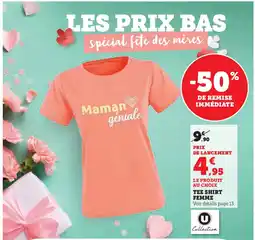 Hyper U Tee shirt femme offre