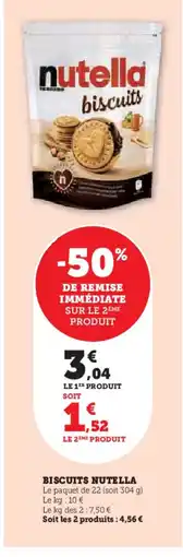 Hyper U NUTELLA Biscuits offre