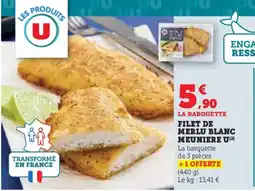 Hyper U Filet de merlu blanc meuniere u offre