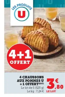 Hyper U 4 chaussons aux pommes offre
