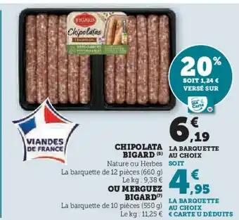 Hyper U BIGARD Chipolata offre