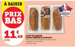 Hyper U LE GAULOIS Filet de canard extra tendre offre