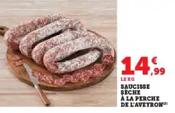 Hyper U Saucisse sèche à la perche de l'aveyron offre