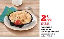 Hyper U Coquille au crabe ou au saumon offre