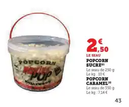Hyper U Popcorn sucre offre