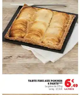 Hyper U Tarte fine aux pommes offre