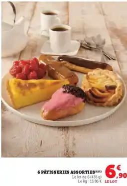 Hyper U 6 pâtisseries assorties offre