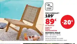 Hyper U Fauteuil piraé offre