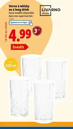 Lidl LIVARNO Verres à whisky ou à long drink offre