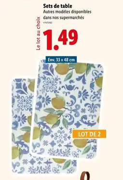 Lidl Sets de table offre